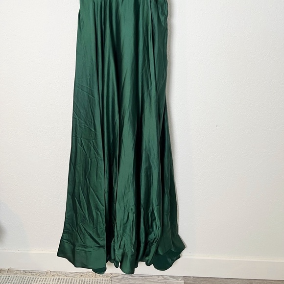 La Femme Strapless Slit Satin Ballgown - Picture 6 of 10